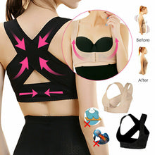 Load image into Gallery viewer, Women Adjustable Shoulder Back Brace Support Belt Vest Bra Posture Corrector
